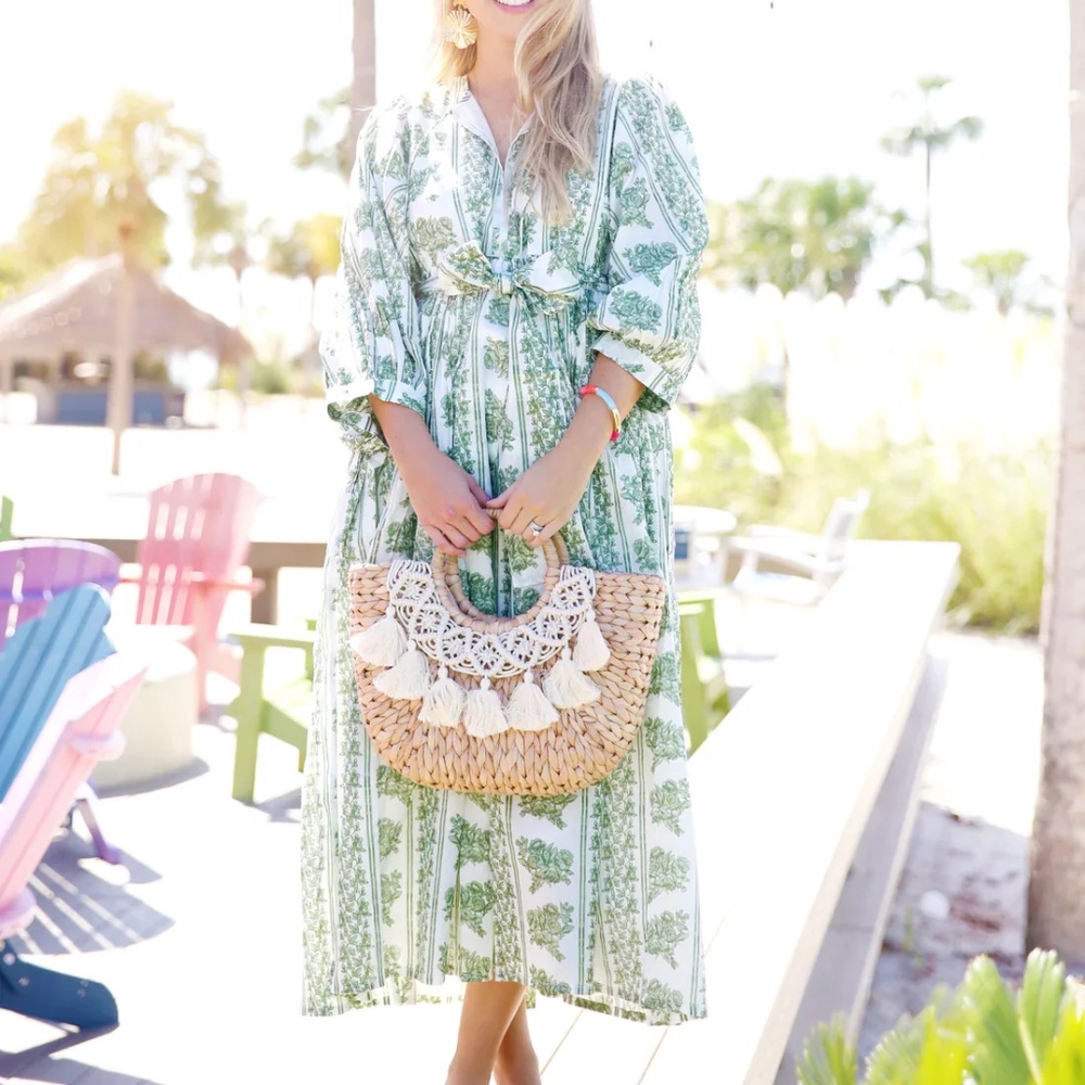 Green Gables Block Print Dress